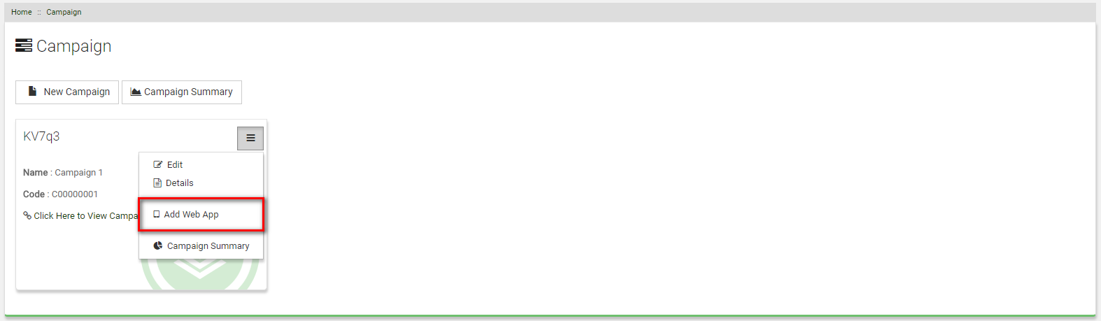 Add Web Application