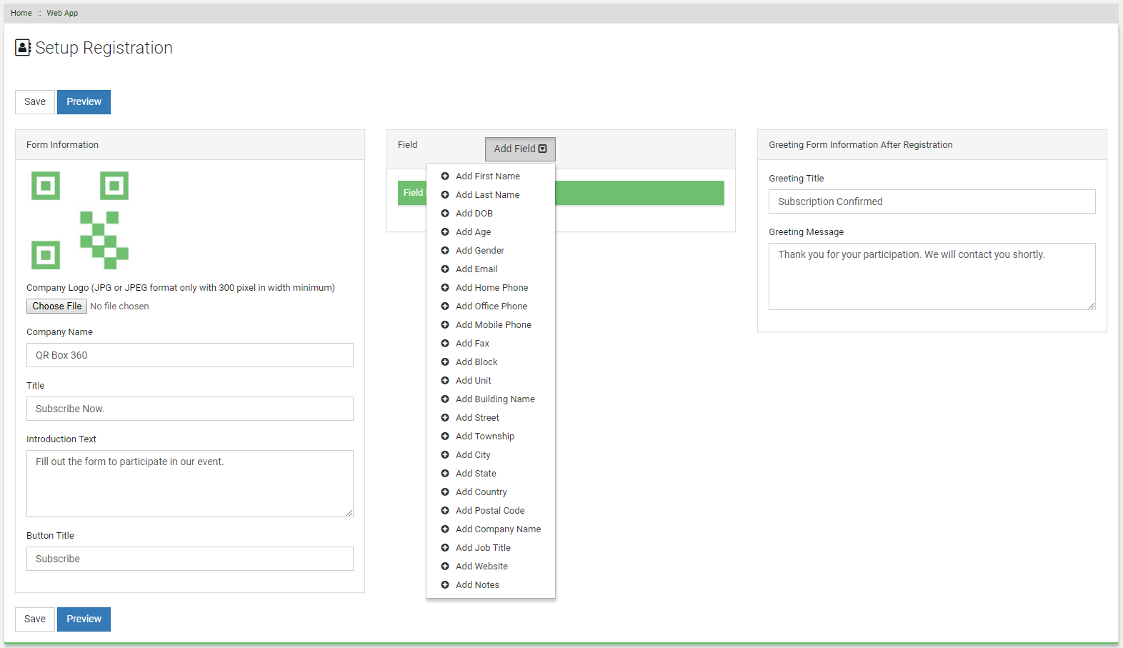 Adding field to registration form