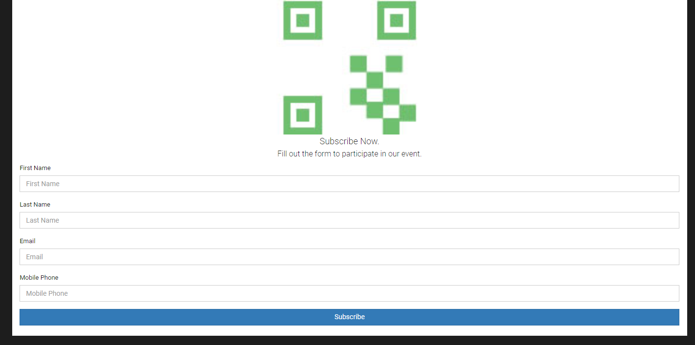 Previewing registration form