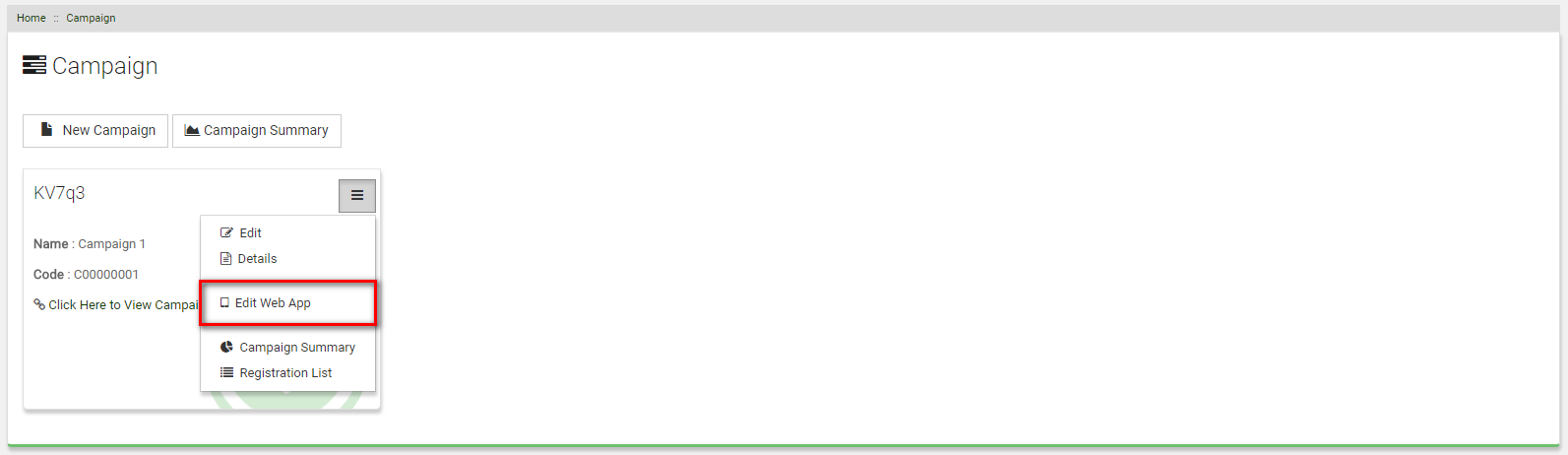 Edit Web Application