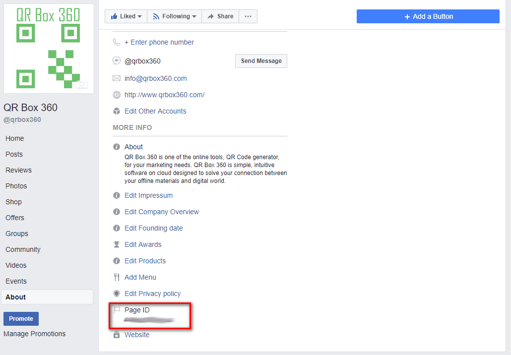 FaceBook Page ID